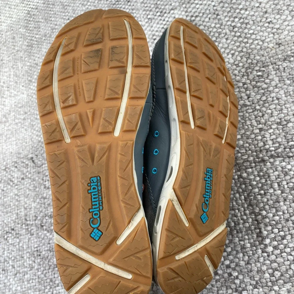 Columbia PFG Bahama Vent Boat Shoes Mens 12 Grey Blue BM0099-053
